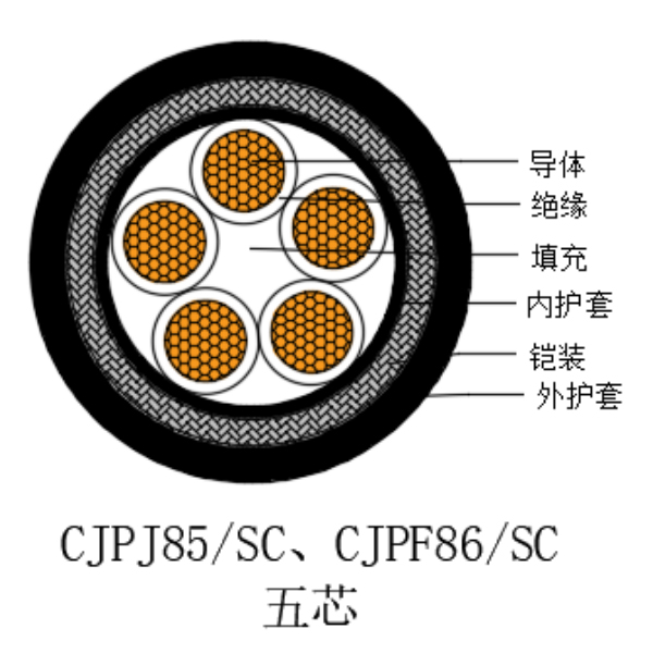 铜芯交联聚乙烯绝缘低烟无卤船用电力电缆-CJPJ85/SC-0.6/1kV、CJPF86/SC-0.6/1kV
